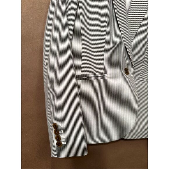 JCrew Pinstripe Cotton Blazer - Picture 2 of 7